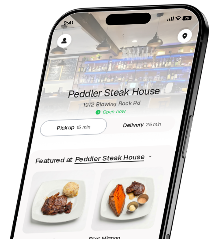 Peddler Steak House app preview